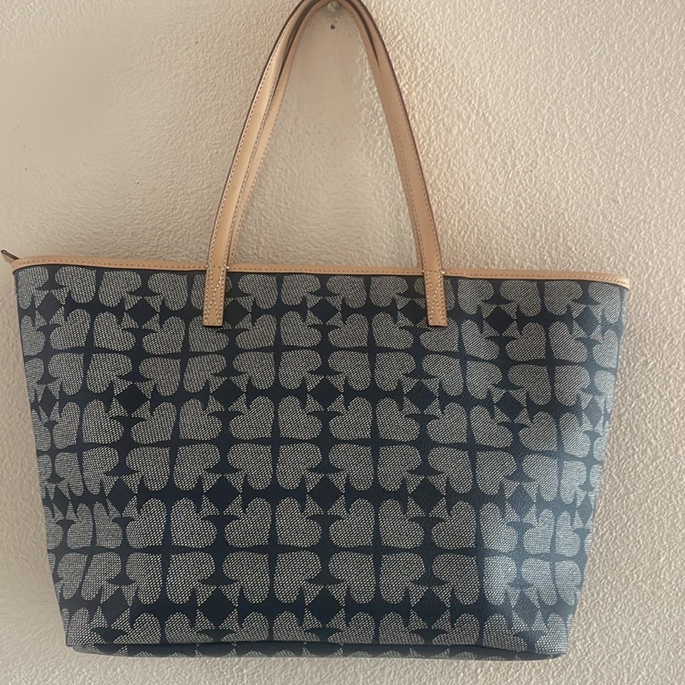 Kate Spade navy and white tote bag - Picture 3 of 8